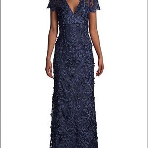 Carmen Marc Valvo Navy Size 2 Mother of the Bride Dress